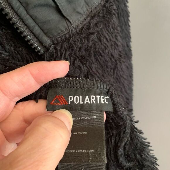 The North Face "Polartec" Full Zip Black Jacket with White Logo - Size XL - Picture 8 of 14